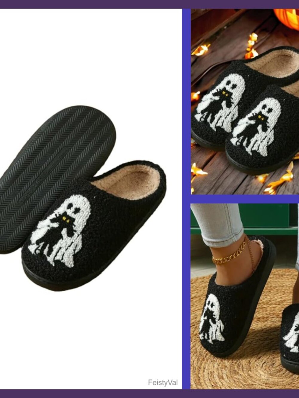 Fluffy Faux Fur Slippers Women Warm Cozy Non Slip House Shoes